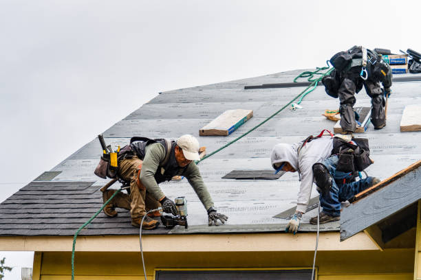 Professional Gutter Installation technician working in Navesink, NJ